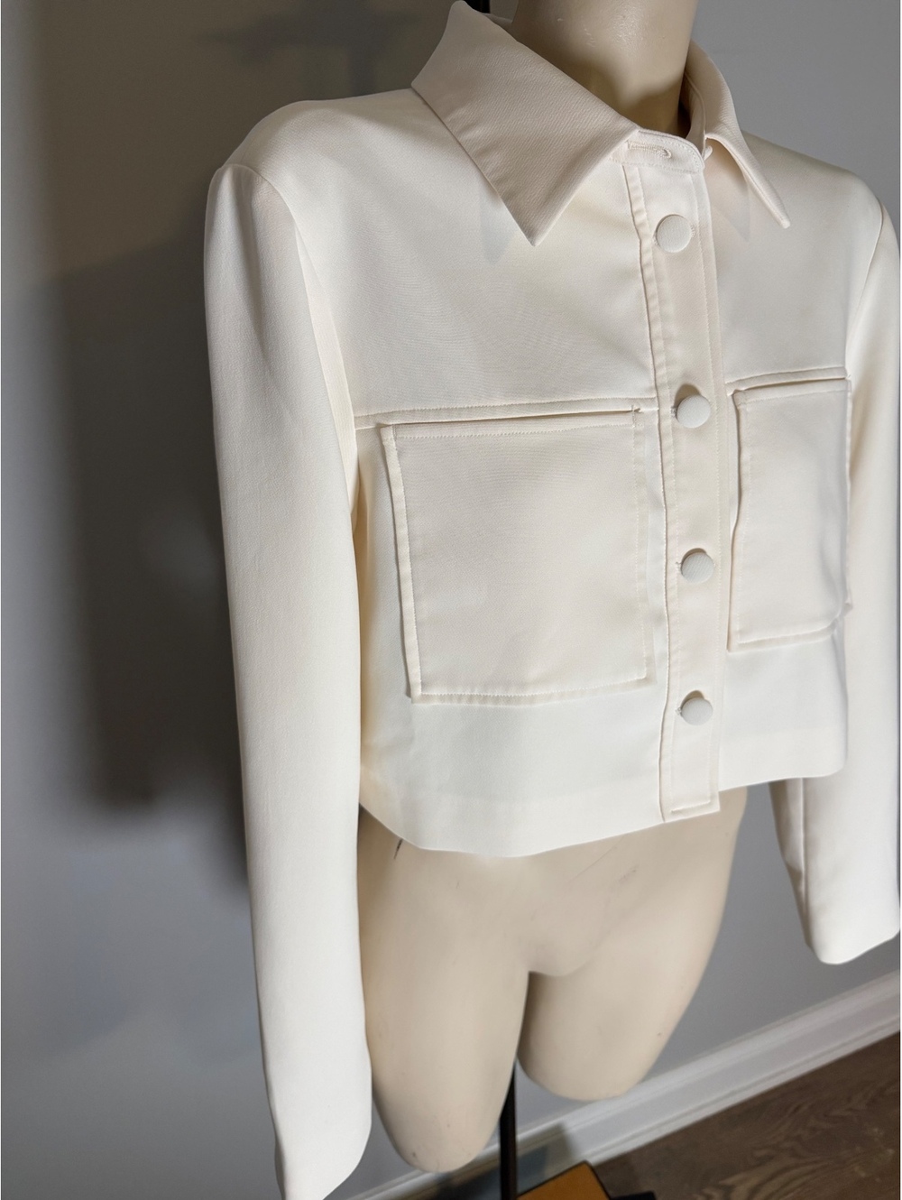 Good American Women's Cream Utility Jacket Size M‎ - Picture 4 of 12